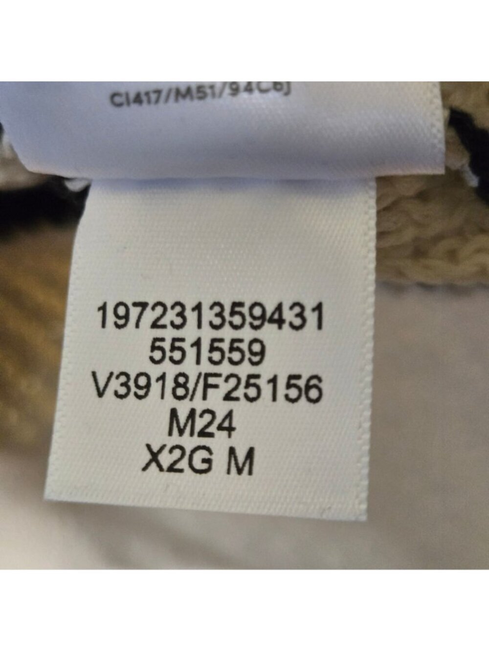 Lands' End Cotton Boucle Johnny Collar Shake Pullover Black Cream 2024 Size M - Picture 8 of 8